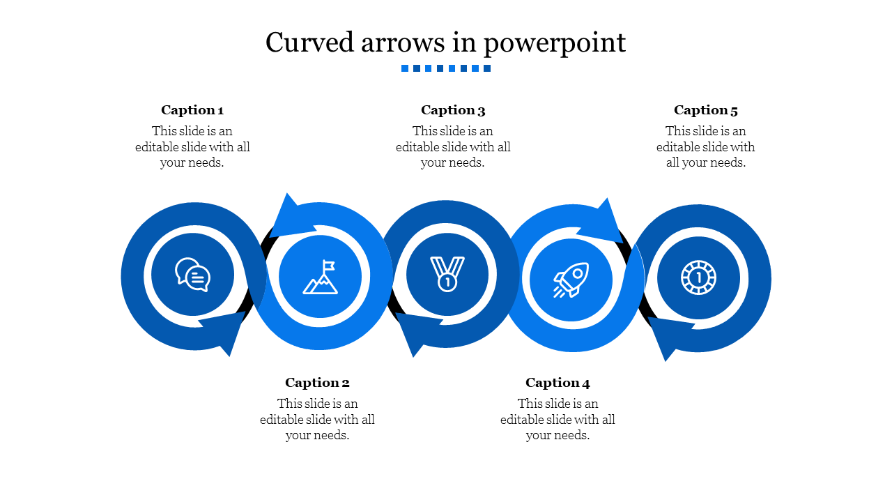 curved arrows in powerpoint-5-Blue
